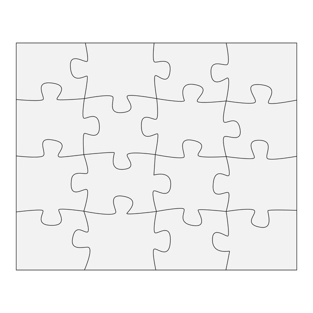 Papier modèle pour penser à des jeux de puzzles Infographie de concept d'entreprise Pièces de puzzle et puzzle