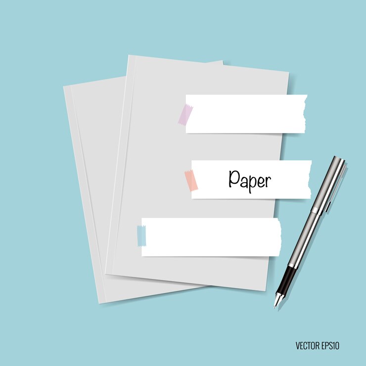 Vecteur gratuit papier avec des notes collantes