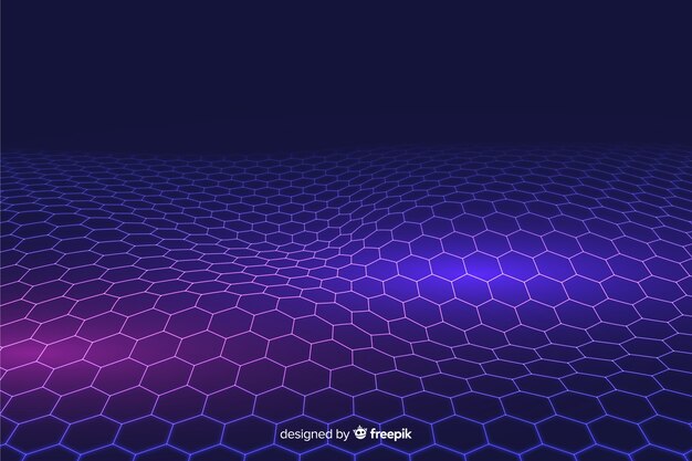 Papier peint net hexagonal futuriste