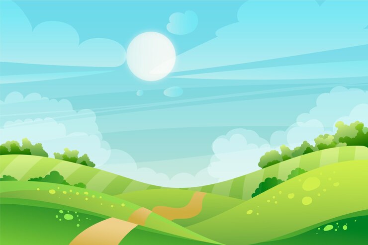 Vecteur gratuit papier peint paysage naturel pour la visioconférence