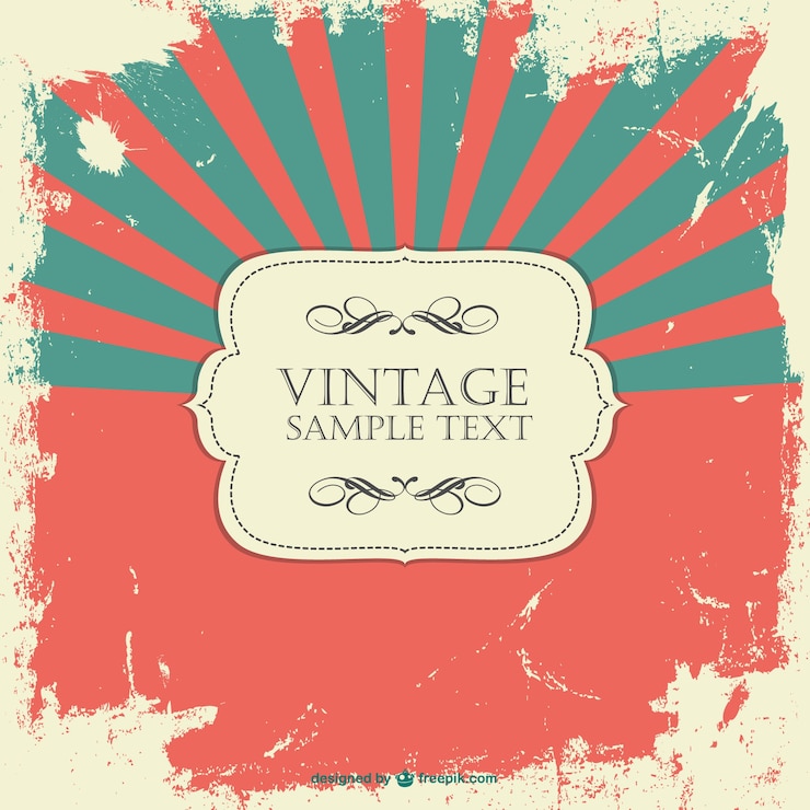 Vecteur gratuit papier peint vintage sunburst