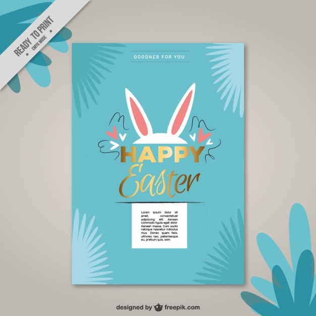 Vecteur gratuit pâques carte de lapin