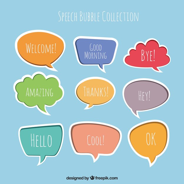 Paquet de bulles de parole comiques
