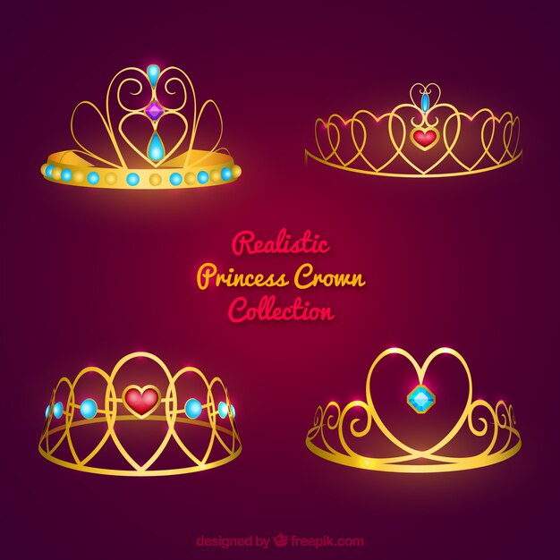 Paquet de couronnes de princesse