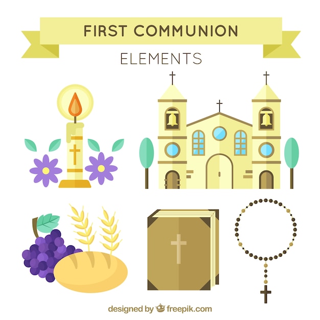 Paquet D'église Et Autres éléments De La Première Communion