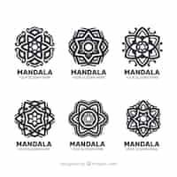 Vecteur gratuit paquet de logos mandalas