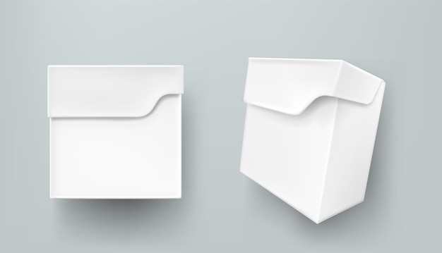 Paquet de papier blanc de boîte à thé pour les produits
