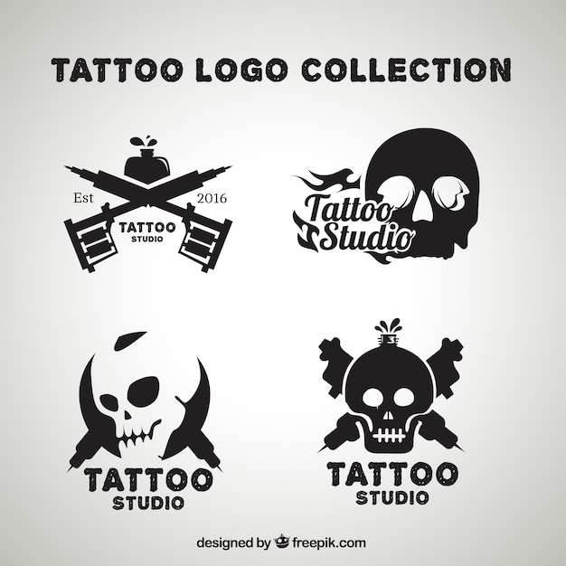 Paquet De Tatouages ​​crâne Logos