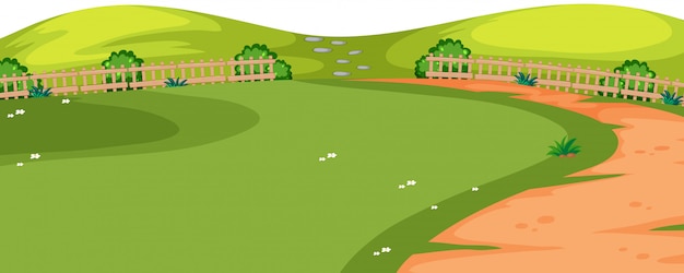 Parc avec chemin au premier plan