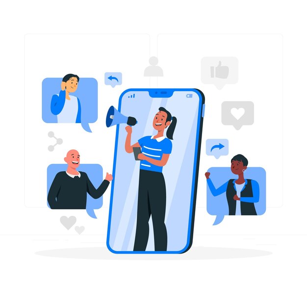 Parrainez un ami concept illustration