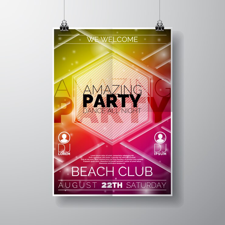 Vecteur gratuit party poster design