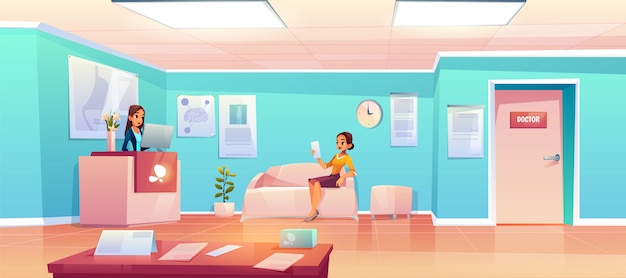 Patient dans la salle d'attente de l'hôpital