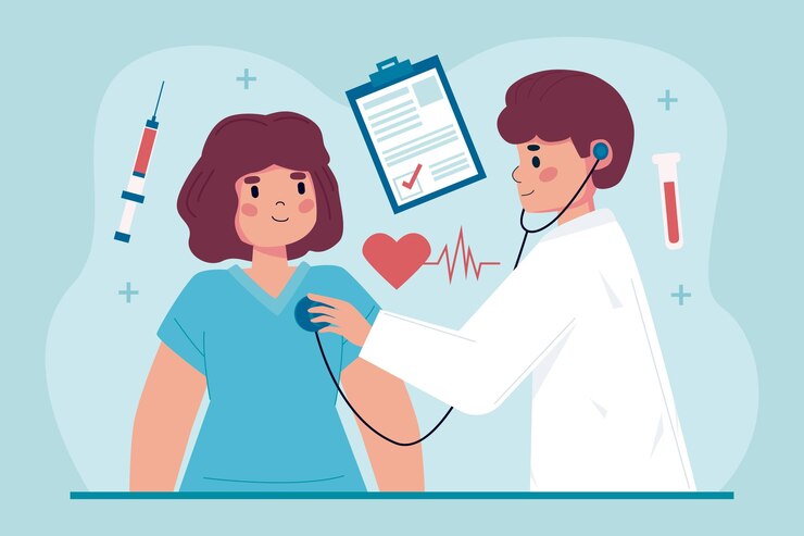 Vecteur gratuit patient passant un examen médical