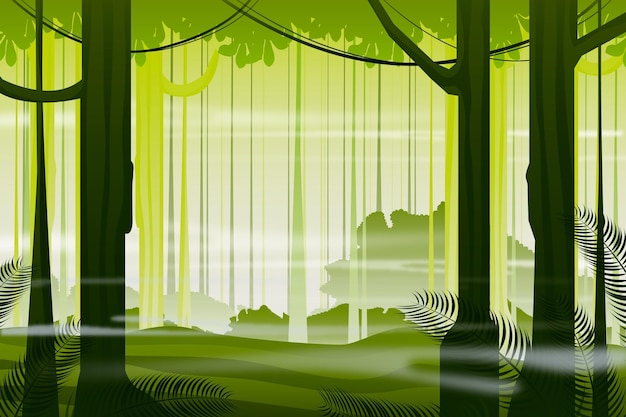 Paysage forestier dégradé