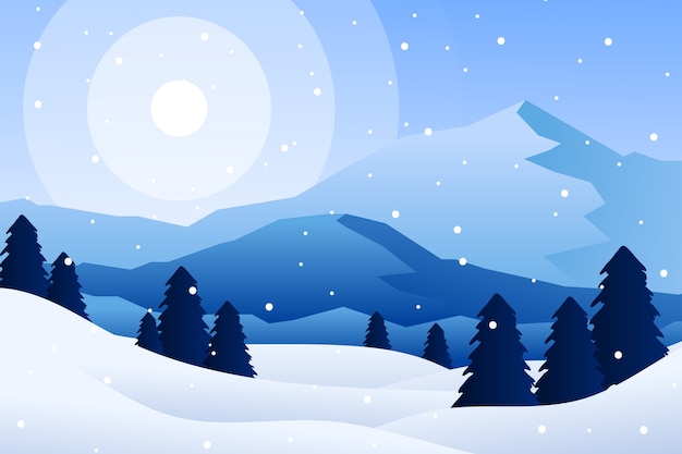Paysage d'hiver dégradé