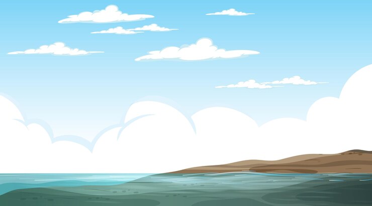 Vecteur gratuit paysage inondé vide à la scène de jour
