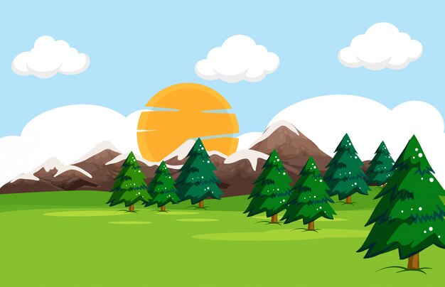 Un paysage de nature simple