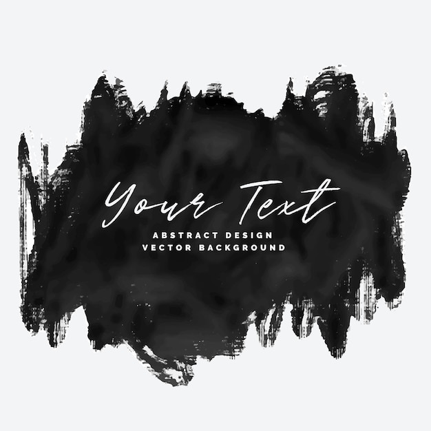 Vecteur gratuit peinture noire grunge brush stroke vector background