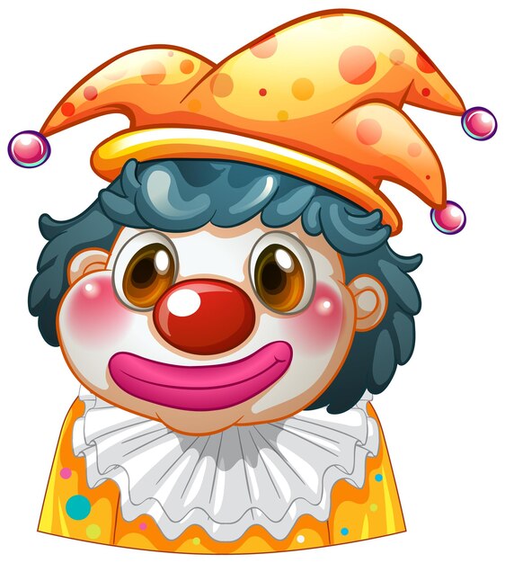 Un personnage coloré de dessin animé de clown