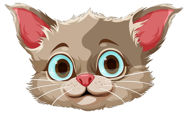 Vecteur gratuit personnage de dessin animé de chat mignon