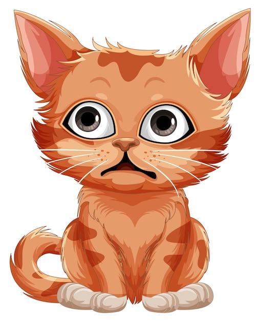 Vecteur gratuit personnage de dessin animé de chat mignon