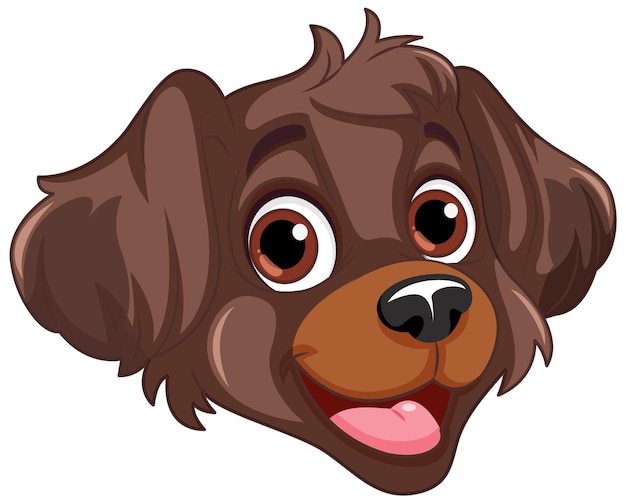 Vecteur gratuit personnage de dessin animé de chien brun