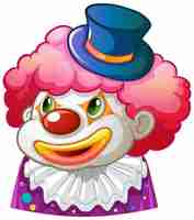 Vecteur gratuit personnage de dessin animé de clown coloré