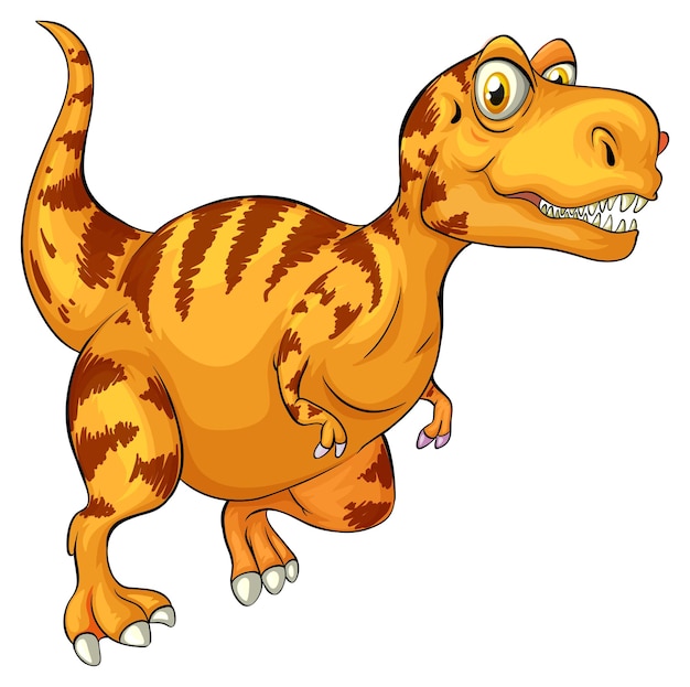 Vecteur gratuit un personnage de dessin animé de dinosaure raptorex