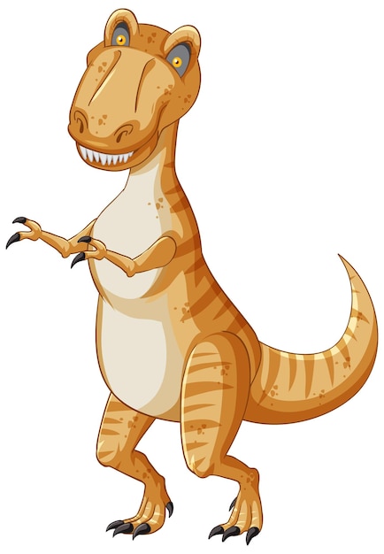 Vecteur gratuit personnage de dessin animé de dinosaure tyrannosaurus rex