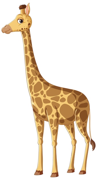 Vecteur gratuit personnage de dessin animé girafe illustration amusante et ludique