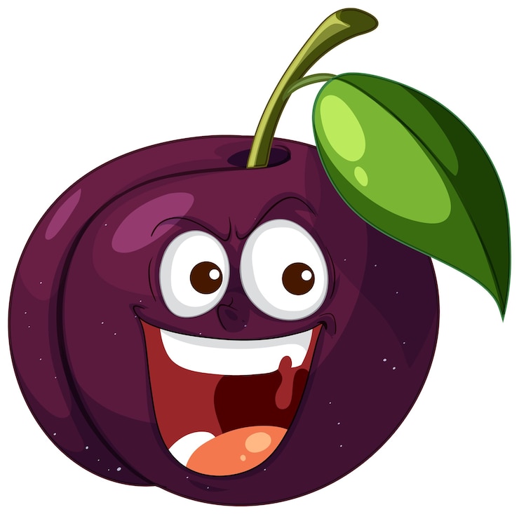 Vecteur gratuit le personnage de dessin animé happy plum