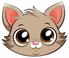 Vecteur gratuit le personnage de dessin animé de little cute cat