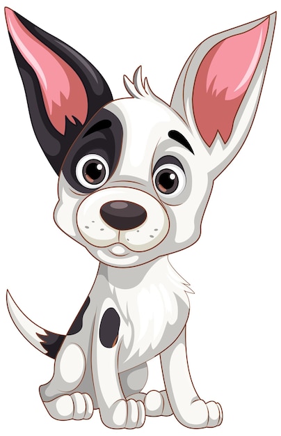 Vecteur gratuit personnage de dessin animé mignon chien debout