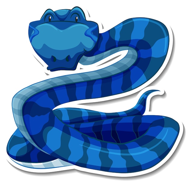 Vecteur gratuit personnage de dessin animé de serpent sur fond blanc