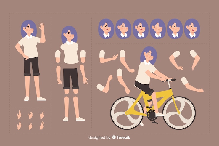 Vecteur gratuit personnage de dessin animé