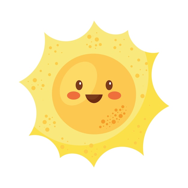 Vecteur gratuit personnage du soleil de la saison estivale