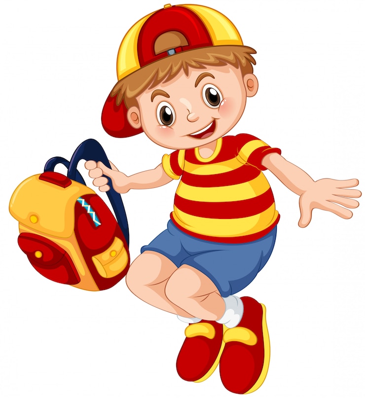Vecteur gratuit un personnage de garçon mignon