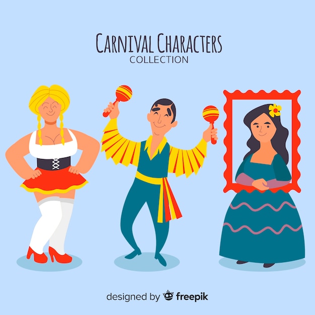 Personnages De Carnaval En Costumes