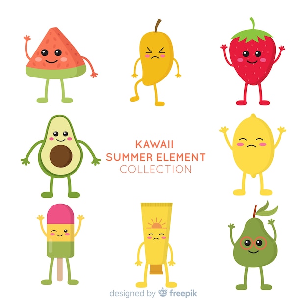 Personnages D été Kawaii