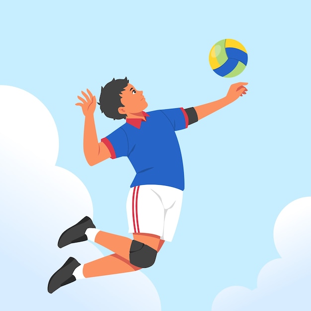 Personne dessinée à la main faisant de l'illustration sportive