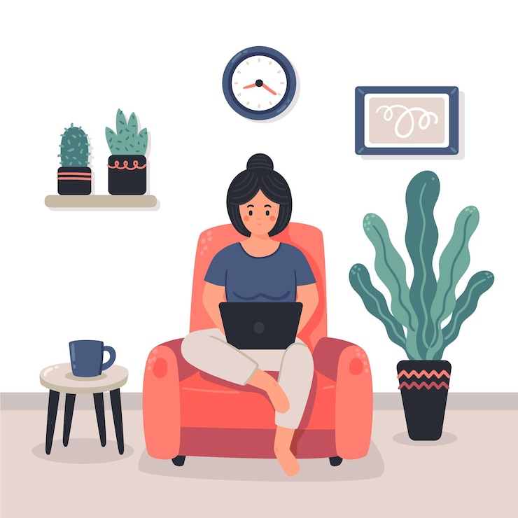 Vecteur gratuit des personnes illustrées travaillant à distance