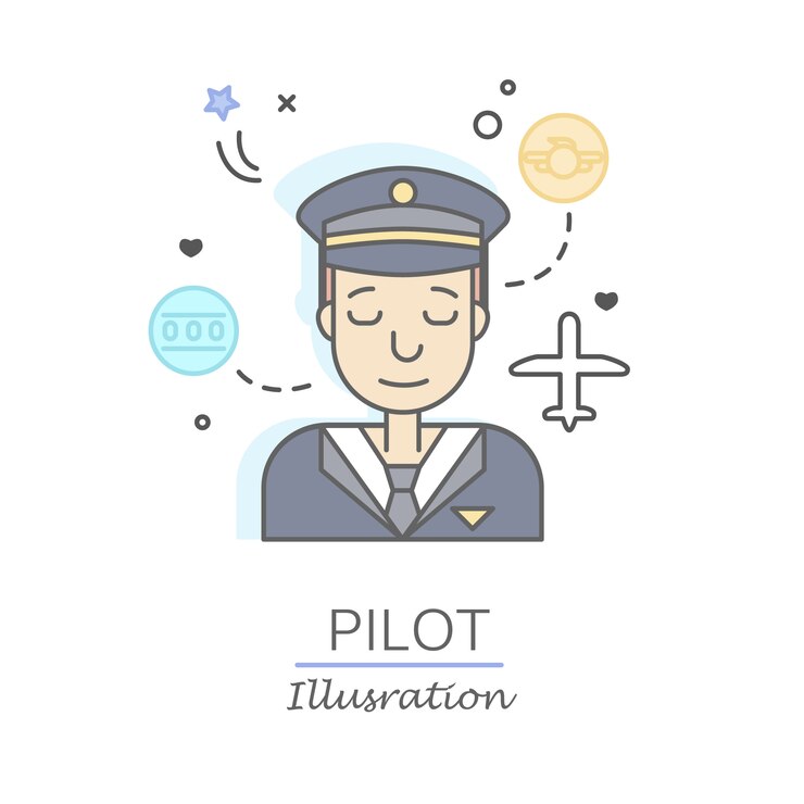 Vecteur gratuit personnes linéaires plats visages et illustration de professions.