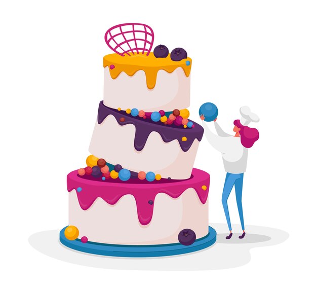 Petit Personnage Feminin Patissier Ou Boulanger En Uniforme En Chef Vecteur Premium Petit Personnage Feminin Patissier Ou Boulanger En Uniforme En Chef Vecteur Premium