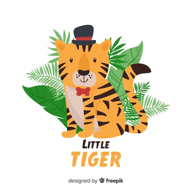 Vecteur gratuit petit tigre