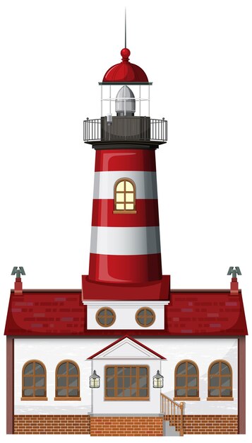 Phare isolé sur fond blanc