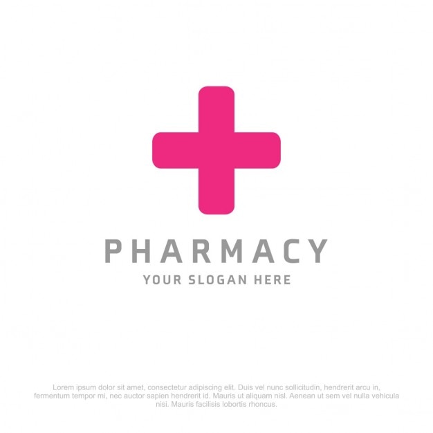 Vecteur gratuit pharmacie de plus logo