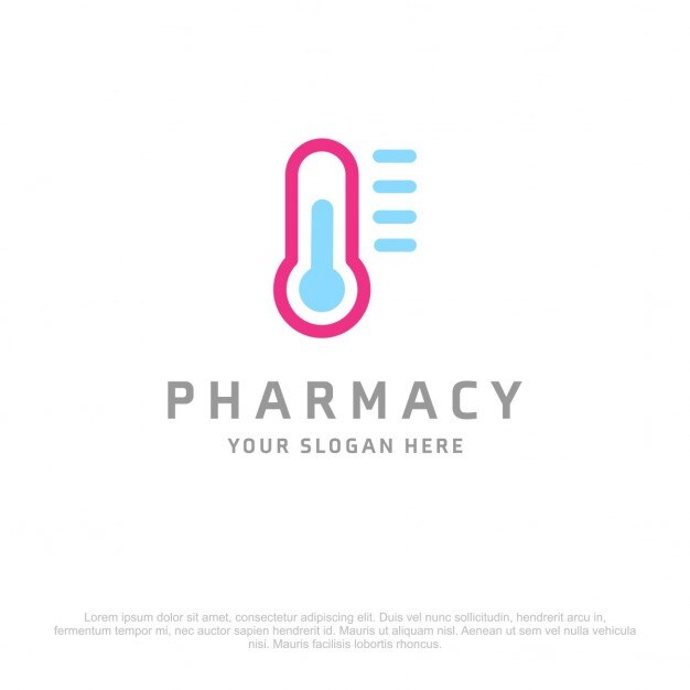 Pharmacie thermomètre logo