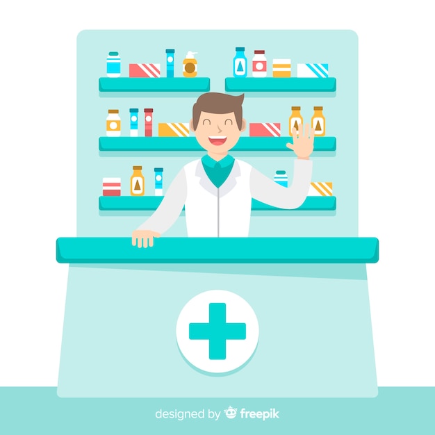 Vecteur gratuit pharmacien