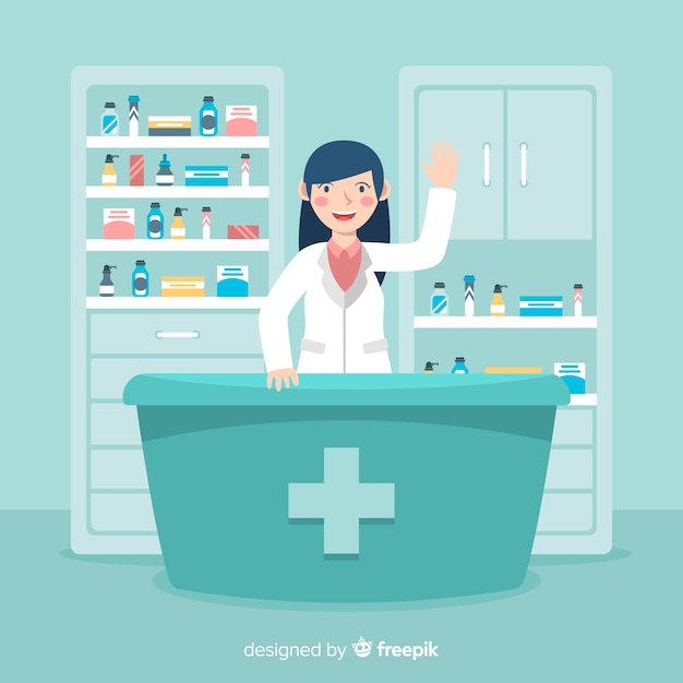 Vecteur gratuit pharmacien