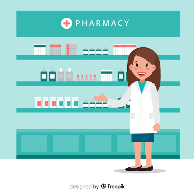 Vecteur gratuit pharmacien